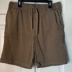Banana Republic Mens Sz Medium  9" Easy Short Beige Khaki Chino Mid-Rise Shorts